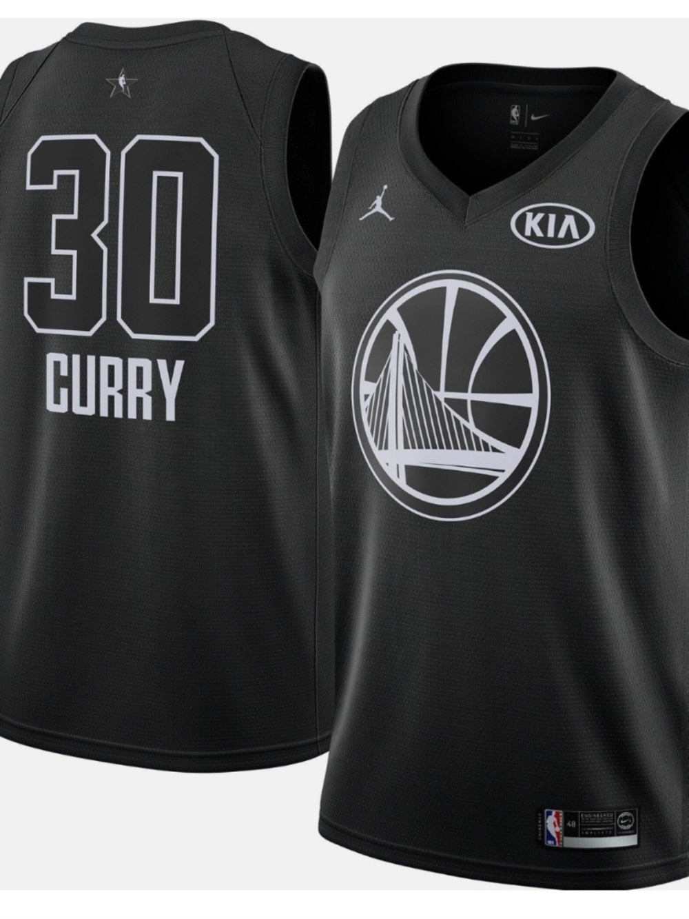 Nike Air Jordan GS Warriors 2018 Allstar Swingman Jersey Youth Size M (10/12)